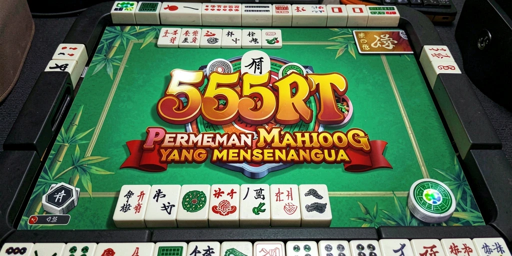 Gameplay 55RT yang seru di Mahjong dengan ubin berwarna cerah.