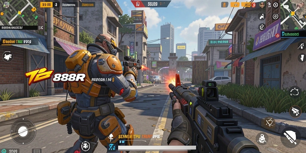 Tampilan gameplay seru dan dinamis dari 888R