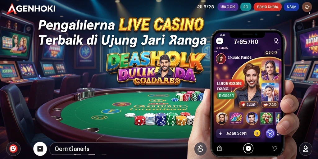 Tampilan gameplay Live Casino AGENHOKI yang mengesankan dan interaktif.