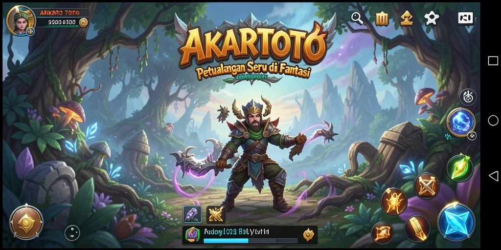 Tangkapan layar gameplay AKARTOTO menampilkan petualangan yang mendalam dan seru.