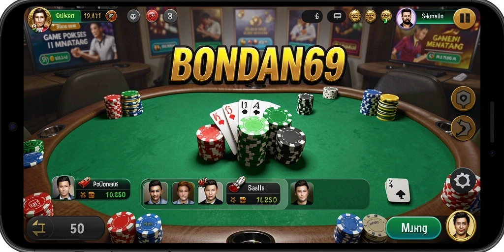 Tampilan permainan BONDAN69 yang memukau dengan aksi Poker mendebarkan.