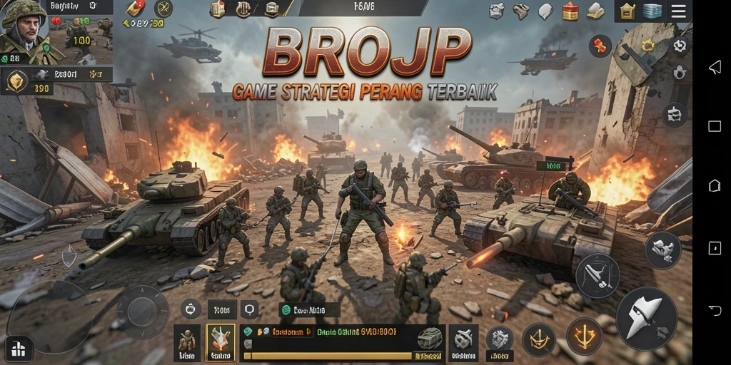 Tampilan gameplay <strong>BROJP</strong> yang menegangkan dalam pertempuran strategi.
