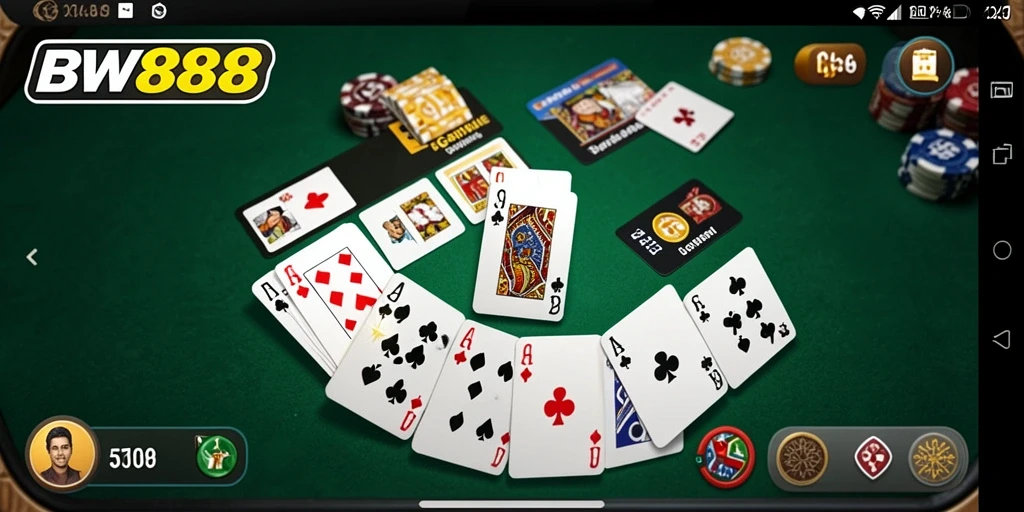 Tampilan gameplay seru di BW888 saat bermain Gaple.