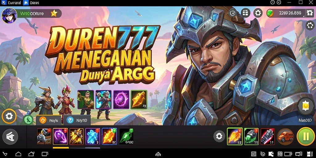 Screenshot menampilkan aksi seru di dalam gameplay ARPG DUREN777.