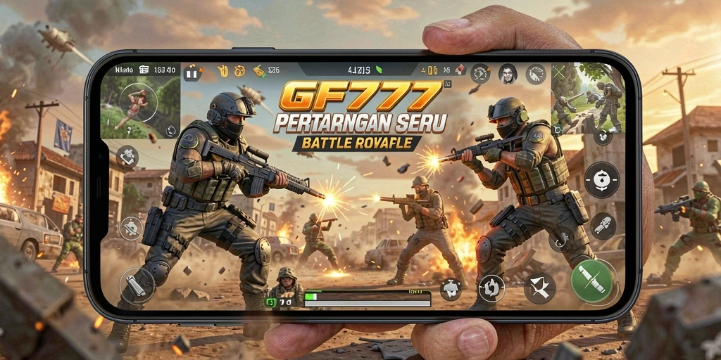 Tampilan gameplay seru dalam GF777, pertarungan intens di Battle Royale.