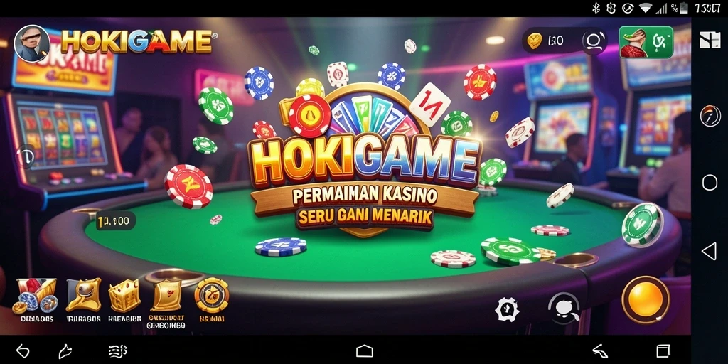 Tampilan gameplay HOKIGAME yang seru dan menarik di aplikasi Kasino.