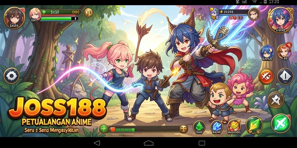 Tampilan gameplay seru dengan karakter Anime yang menarik.