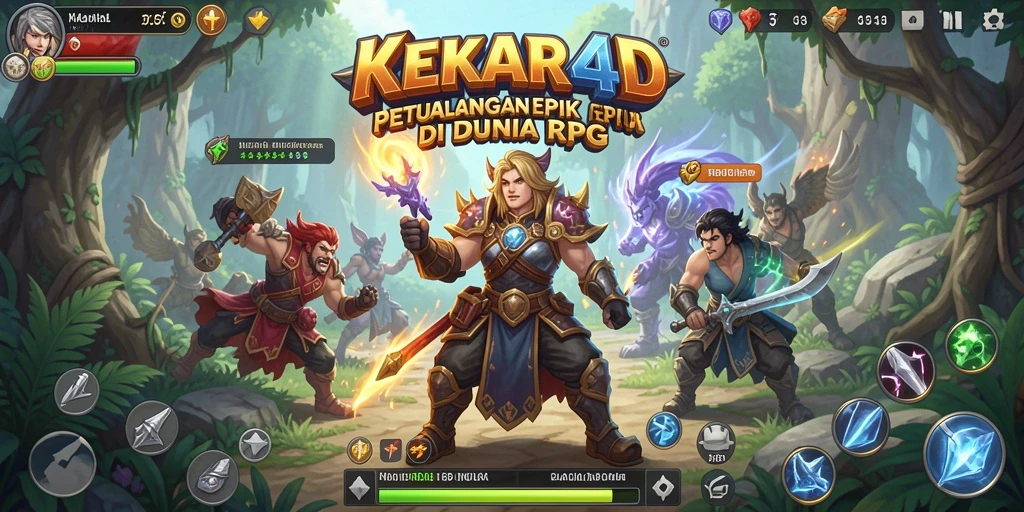 Tangkapan layar KEKAR4D menampilkan aksi pertarungan RPG yang seru.
