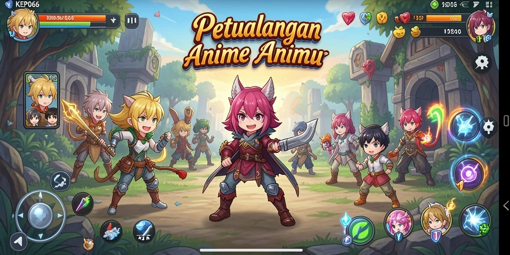 Tampilan gameplay <strong>KEPO66</strong> dengan karakter Anime beraksi.