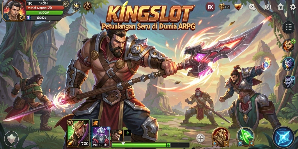 Tangkapan layar menampilkan aksi seru dalam gameplay ARPG KINGSLOT.