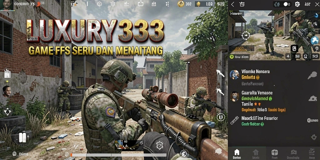 Gameplay LUXURY333 menampilkan aksi tembak-menembak yang seru.