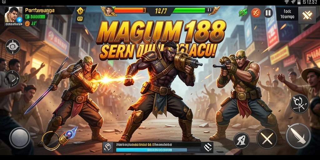 Gameplay seru dengan aksi bertempur di MAGNUM188.