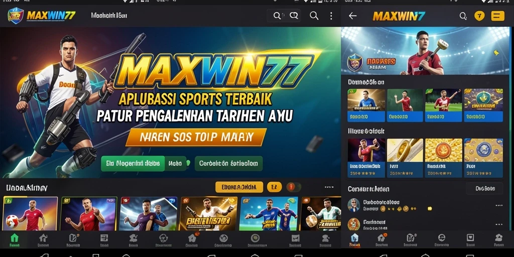 Tampilan screenshot permainan MAXWIN77 yang menarik dalam taruhan olahraga.