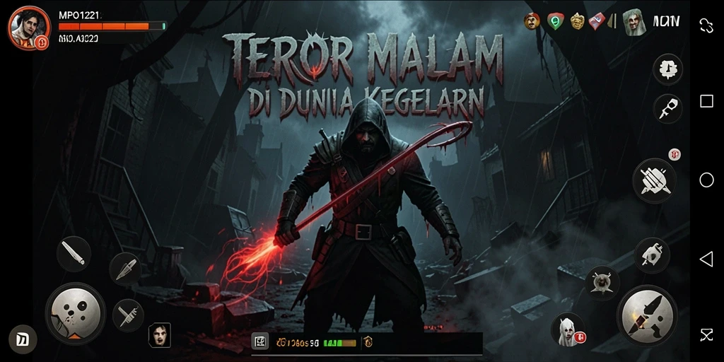 Tangkapan layar menampilkan aksi seru dalam atmosfer Horror.