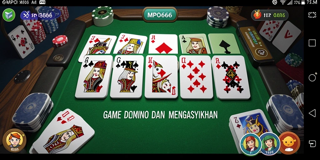 Screenshot MPO666 menampilkan aksi seru bermain Domino.