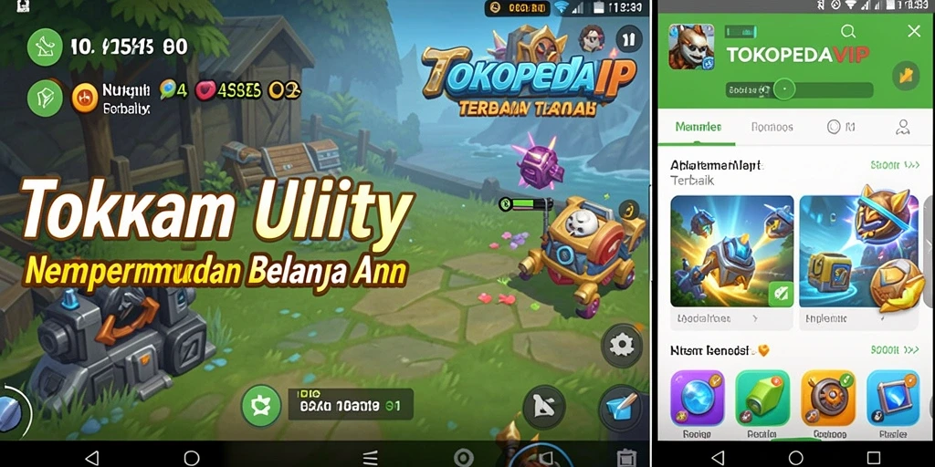 Tampilan antar muka aplikasi TOKOPEDIAVIP yang user-friendly dan informatif.