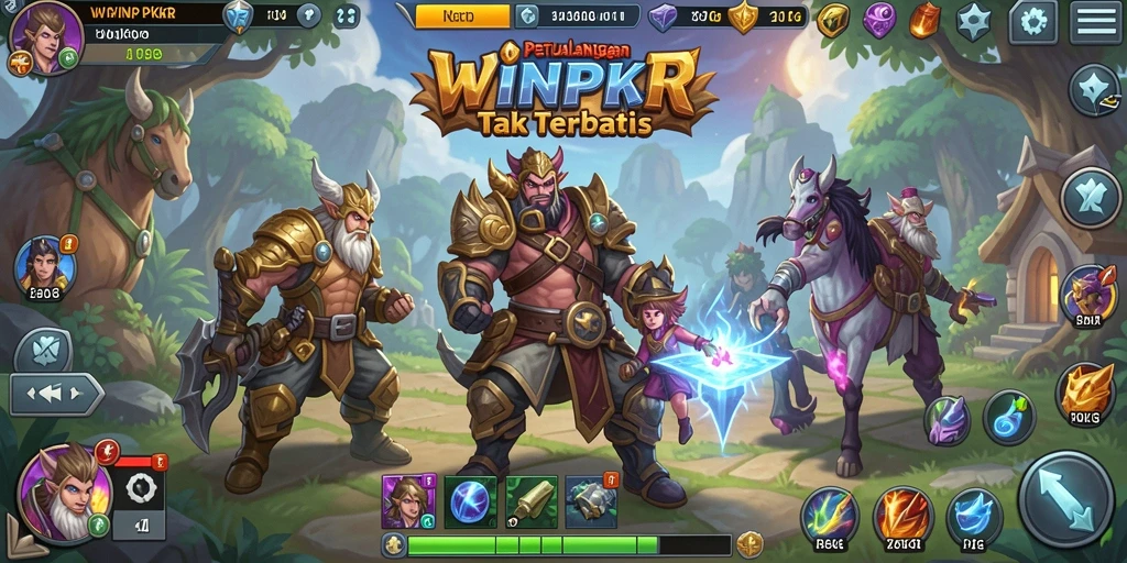 Tampilan gameplay RPG yang menegangkan di WINPKR.