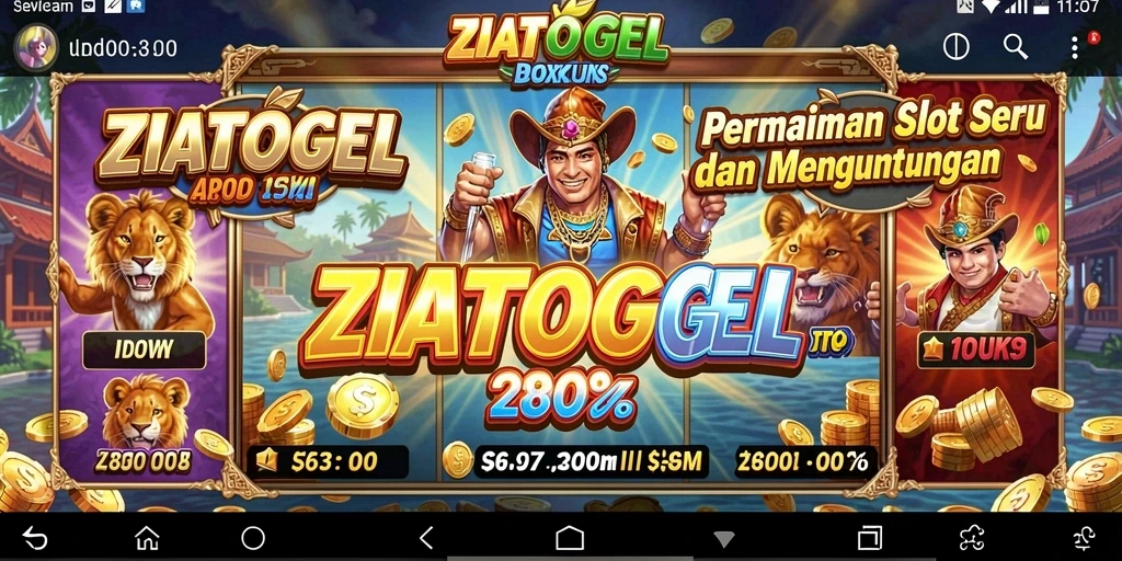 Tampilan gameplay seru dari ZIATOGEL yang menampilkan slot menarik.